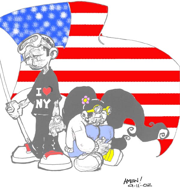 art from the ghostwerks 911 memorial teeshirt/ clock